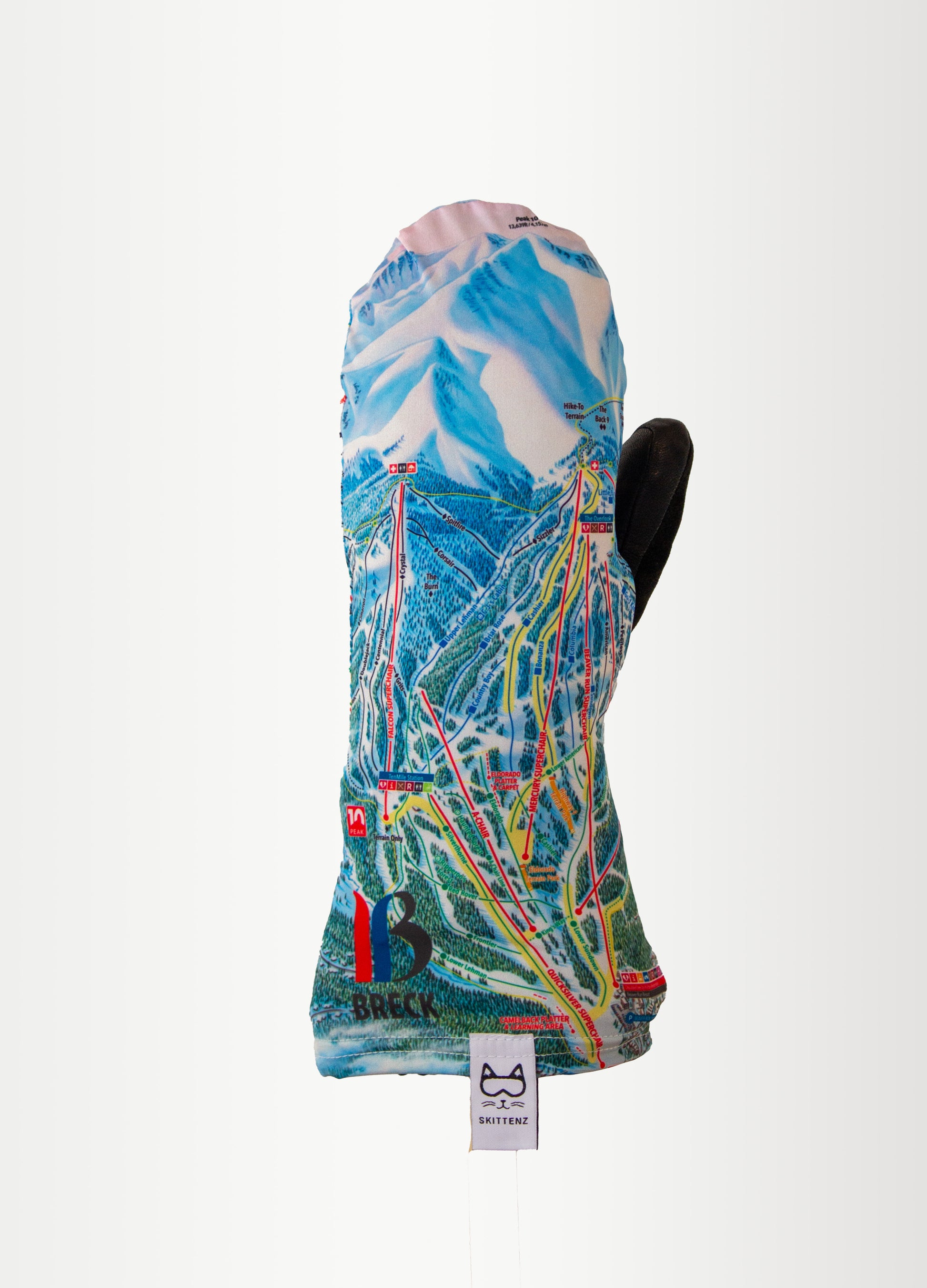 Breckenridge Ski or Snowboard Trail Map Skins for Mittens or GlovesBreckenridge Ski or Snowboard Trail Map Skins for Mittens or Gloves