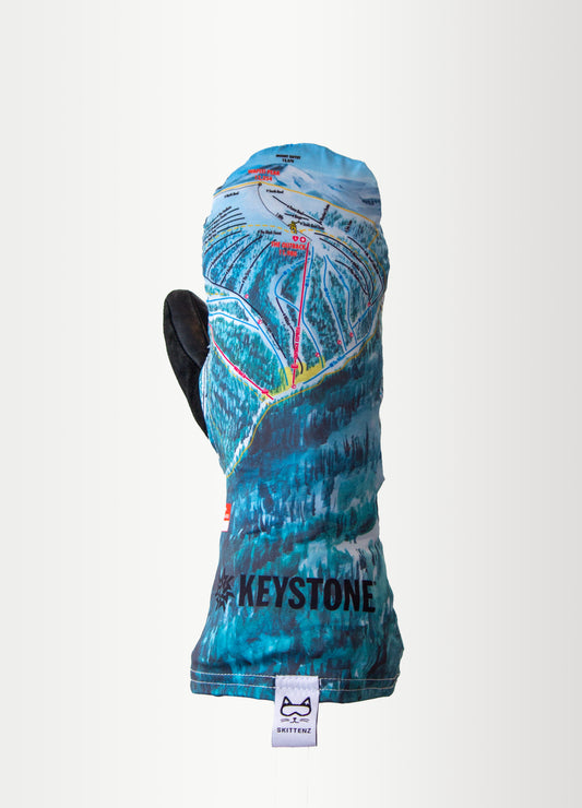 Keystone Ski or Snowboard Trail Map Skins for Mittens or Gloves