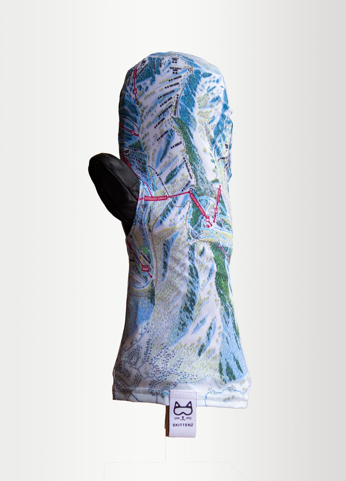 Park City Ski or Snowboard Trail Map Skins for Mittens or Gloves